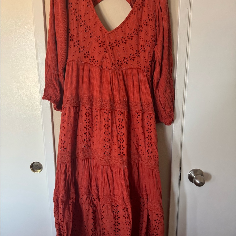 Free People Orange Maxi Dress